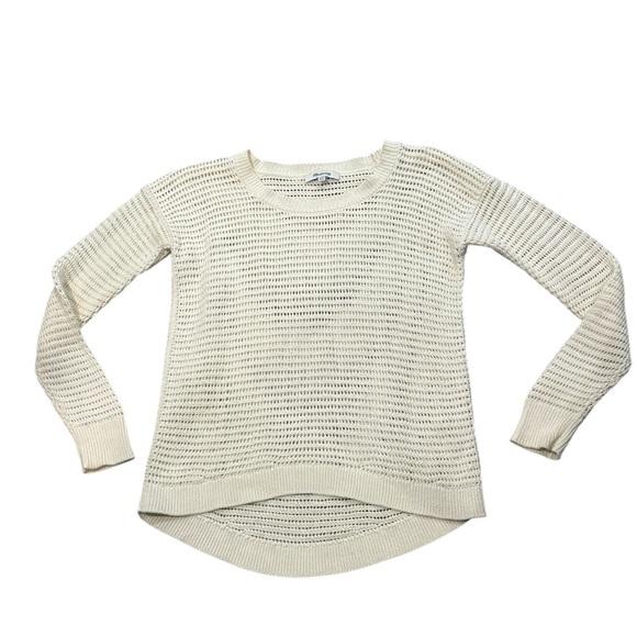 EUC XXS Madewell crochet sweater off white summer spring oversized perfection - Picture 2 of 7